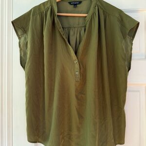 Banana Republic Forest Green Blouse